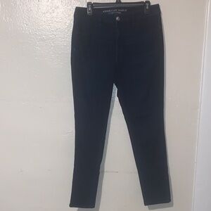 American Eagle Dark Blue Hi-Rise Jeggings Sz 14